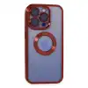 Apple İphone 15 Pro Max Kılıf Slot Silikon - Kırmızı