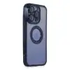 Apple İphone 15 Pro Max Kılıf Slot Silikon - Lacivert