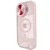 Apple İphone 15 Pro Max Kılıf Teleskop Lens Magsafe Silikon Kapak - Pembe