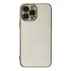 Apple İphone 15 Pro Max Kılıf Volet Silikon - Beyaz