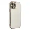 Apple İphone 15 Pro Max Kılıf Volet Silikon - Beyaz