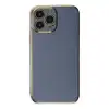 Apple İphone 15 Pro Max Kılıf Volet Silikon - Mavi