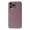 Apple İphone 15 Pro Max Kılıf Volet Silikon - Mor