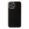 Apple İphone 15 Pro Max Kılıf Volet Silikon - Siyah