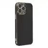 Apple İphone 15 Pro Max Kılıf Volet Silikon - Siyah