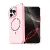 Apple İphone 15 Pro Max Live Diamond Magsafe Kapak - Pembe