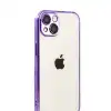 Apple İphone 15 Razer Lensli Silikon - Mor