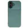 Apple İphone 16 Kılıf Auto Focus Karbon Kapak - Koyu Yeşil
