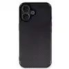 Apple İphone 16 Kılıf Auto Focus Karbon Kapak - Siyah