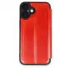Apple İphone 16 Kılıf Flip Cover - Kırmızı