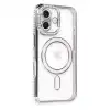 Apple İphone 16 Kılıf Joke Simli Magneticsafe Kılıf - Gri