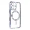 Apple İphone 16 Kılıf Joke Simli Magneticsafe Kılıf - Mavi