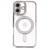 Apple İphone 16 Kılıf Joke Simli Magneticsafe Kılıf - Pembe