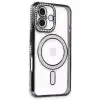Apple İphone 16 Kılıf Joke Simli Magneticsafe Kılıf - Siyah