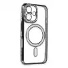 Apple İphone 16 Kılıf Joke Simli Magneticsafe Kılıf - Siyah
