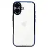 Apple İphone 16 Kılıf Razer Lensli Silikon - Açık Mavi