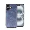 Apple İphone 16 Plus Kılıf Aras Deri Kapak - Lacivert