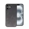 Apple İphone 16 Plus Kılıf Aras Deri Kapak - Siyah