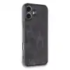 Apple İphone 16 Plus Kılıf Aras Deri Kapak - Siyah