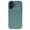 Apple İphone 16 Plus Kılıf Auto Focus Karbon Kapak - Koyu Yeşil