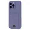Apple İphone 16 Pro Kılıf Kelvin Kartvizitli Silikon - Lila