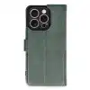 Apple İphone 16 Pro Kılıf Trend S Plus Kapaklı Kılıf - Yeşil