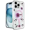 Apple İphone 16 Pro Max Kılıf Daisy Simli Magsafe Kapak - Mor