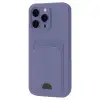 Apple İphone 16 Pro Max Kılıf Kelvin Kartvizitli Silikon - Lila