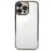 Apple İphone 16 Pro Max Kılıf Razer Lensli Silikon - Titanyum Gri
