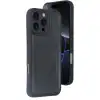 Apple İphone 16 Pro Max Kılıf Sara Kartvizitli Deri Kılıf - Siyah