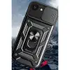Apple İphone 16e Kılıf Pars Lens Yüzüklü Silikon - Siyah