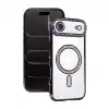 Apple İphone 17 Air Joke Simli Magneticsafe Kılıf - Derin Mor