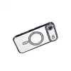 Apple İphone 17 Air Joke Simli Magneticsafe Kılıf - Derin Mor