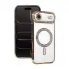 Apple İphone 17 Air Joke Simli Magneticsafe Kılıf - Gold
