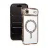 Apple İphone 17 Air Joke Simli Magneticsafe Kılıf - Gold
