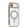 Apple İphone 17 Air Joke Simli Magneticsafe Kılıf - Gold