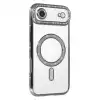Apple İphone 17 Air Joke Simli Magneticsafe Kılıf - Gümüş