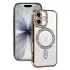 Apple İphone 17 Joke Simli Magneticsafe Kılıf - Gold