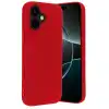 Apple İphone 17 Nano İçi Kadife Silikon - Kırmızı