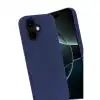 Apple İphone 17 Nano İçi Kadife Silikon - Lacivert