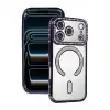 Apple İphone 17 Pro Joke Simli Magneticsafe Kılıf - Derin Mor