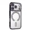 Apple İphone 17 Pro Joke Simli Magneticsafe Kılıf - Derin Mor