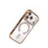 Apple İphone 17 Pro Joke Simli Magneticsafe Kılıf - Turuncu