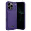 Apple İphone 17 Pro Kelvin Kartvizitli Silikon - Derin Mor