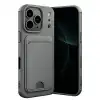 Apple İphone 17 Pro Kelvin Kartvizitli Silikon - Gri