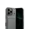 Apple İphone 17 Pro Kelvin Kartvizitli Silikon - Gri