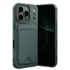 Apple İphone 17 Pro Kelvin Kartvizitli Silikon - Koyu Yeşil