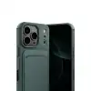 Apple İphone 17 Pro Kelvin Kartvizitli Silikon - Koyu Yeşil