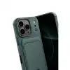 Apple İphone 17 Pro Kelvin Kartvizitli Silikon - Koyu Yeşil