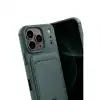 Apple İphone 17 Pro Kelvin Kartvizitli Silikon - Koyu Yeşil